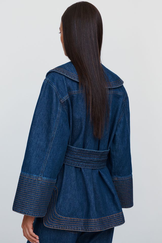 Farm Rio Denim Trench Coat #2