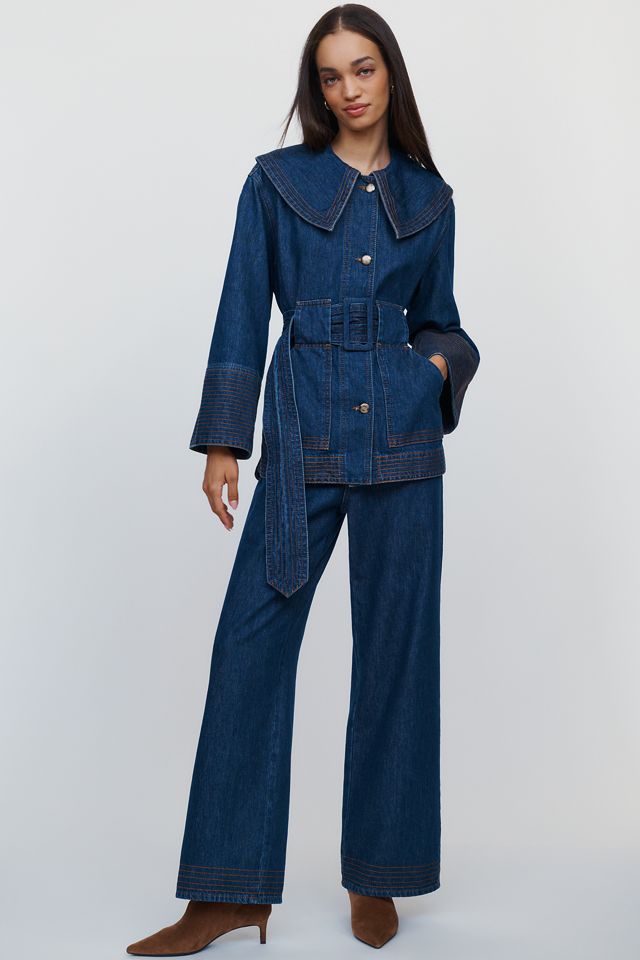 Farm Rio Denim Trench Coat #3