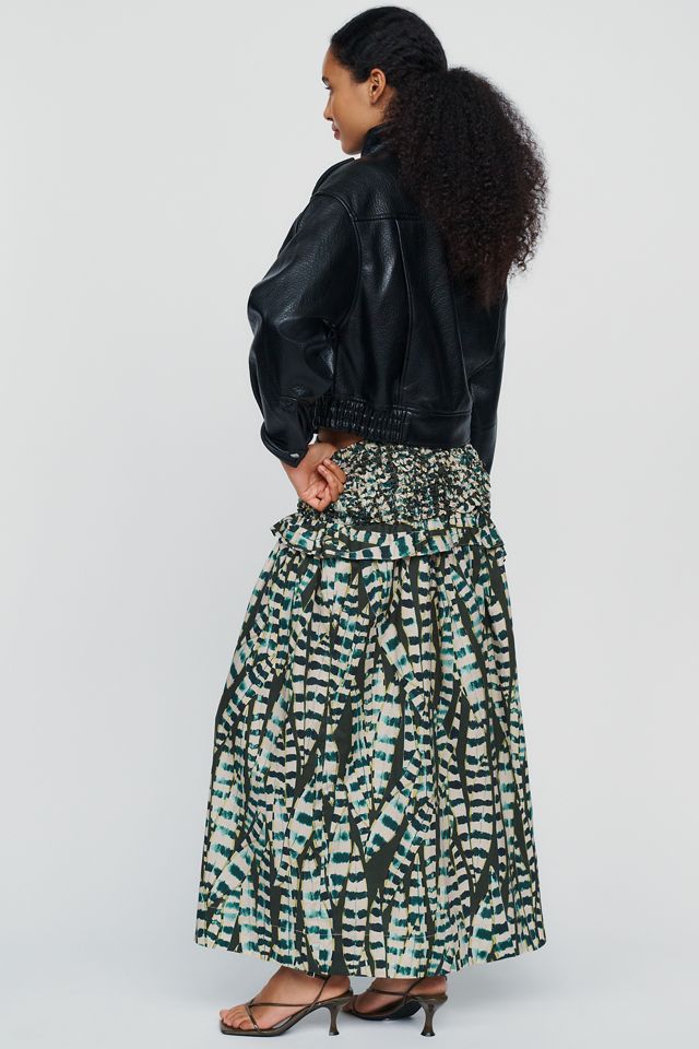 Farm Rio Moss 100% Cotton Maxi Skirt #2
