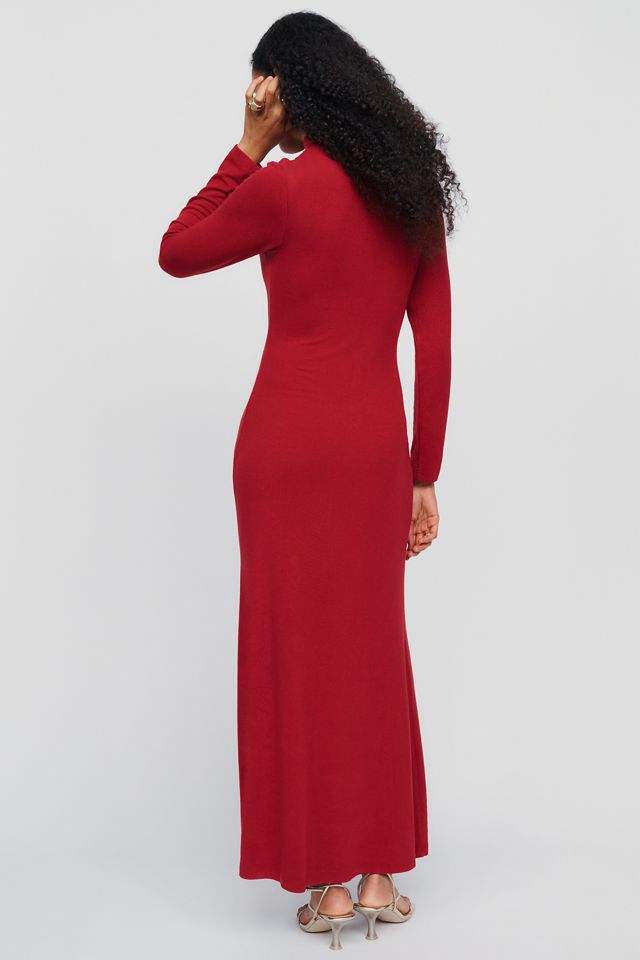 Farm Rio Floral Appliqué Mock Neck Maxi Dress #3
