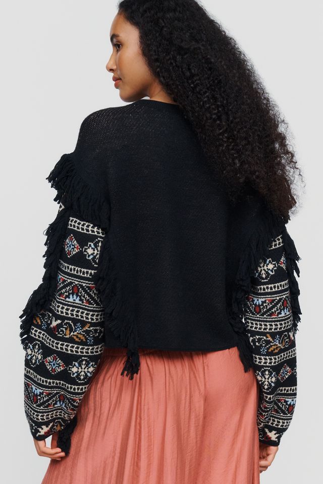 Farm Rio Love Paisley Wool Blend Top #1