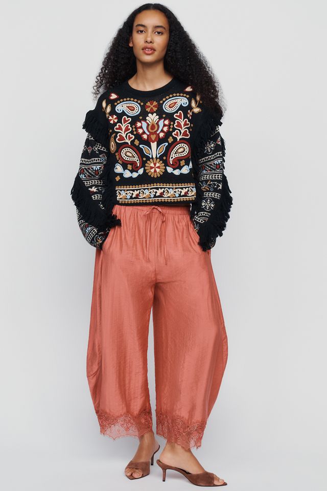 Farm Rio Love Paisley Wool Blend Top #2