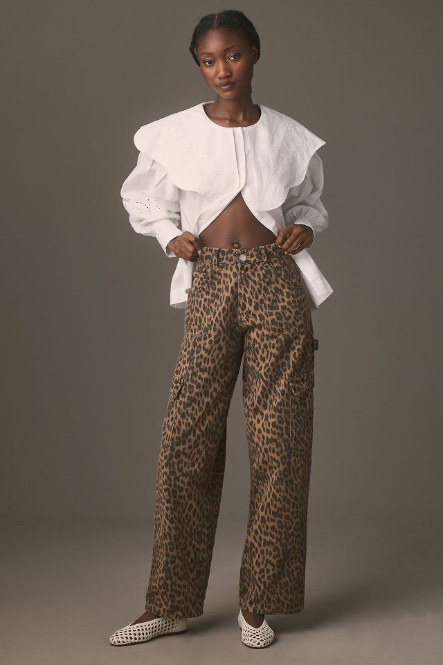 Leopard stretch pants hotsell