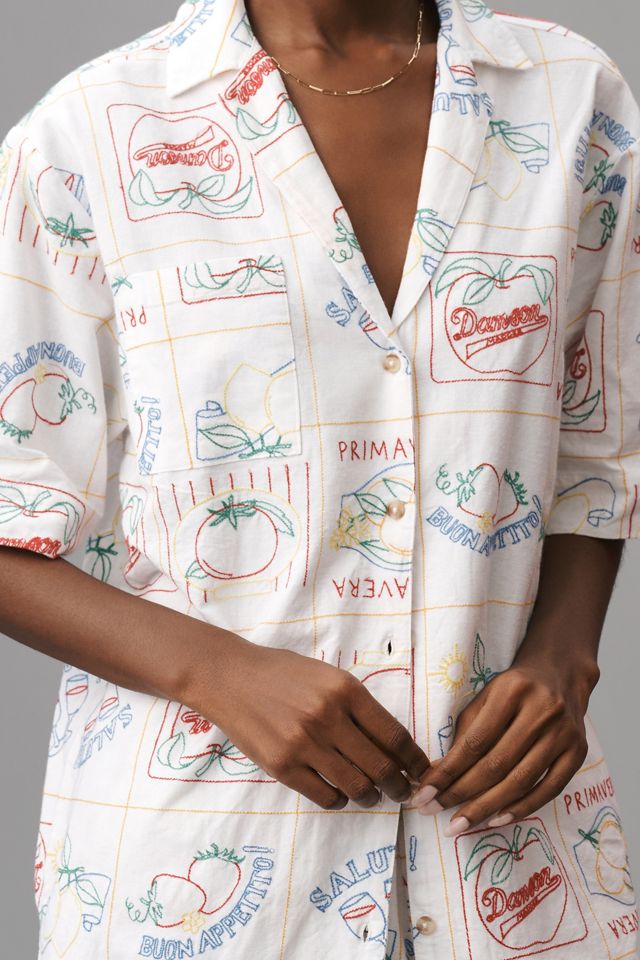 Damson Madder Buon Appetito Embroidered Shirt #2