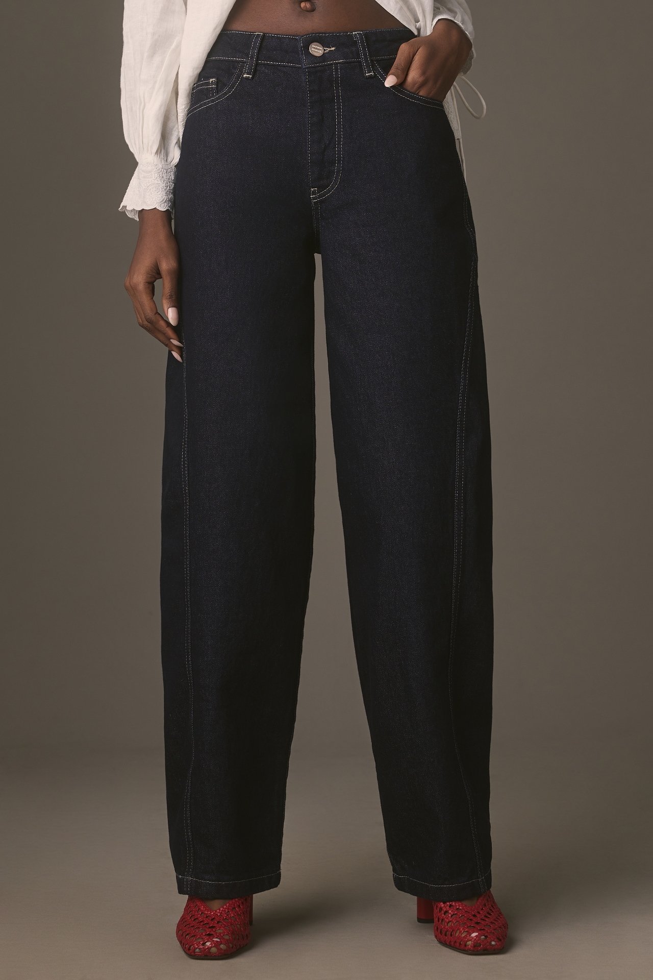 Damson Madder Dion High-Rise Wide-Leg Jeans