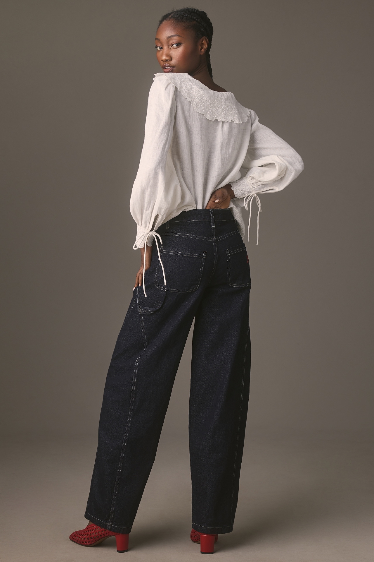 Damson Madder Dion High-Rise Wide-Leg Jeans