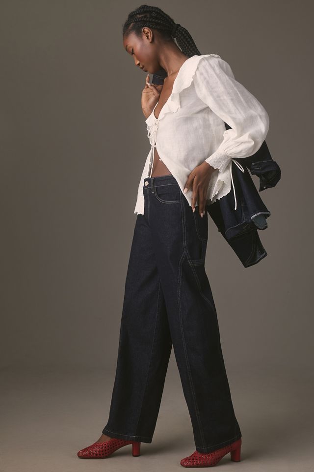 Damson Madder Dion High-Rise Wide-Leg Jeans #4