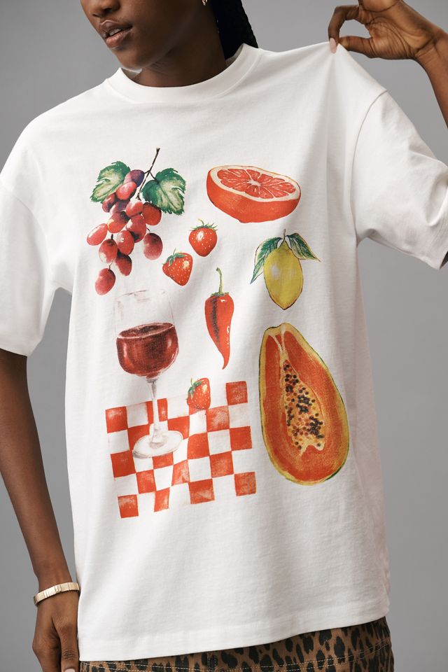 Damson Madder x Anthropologie Fruit Picnic Boyfriend Tee #2