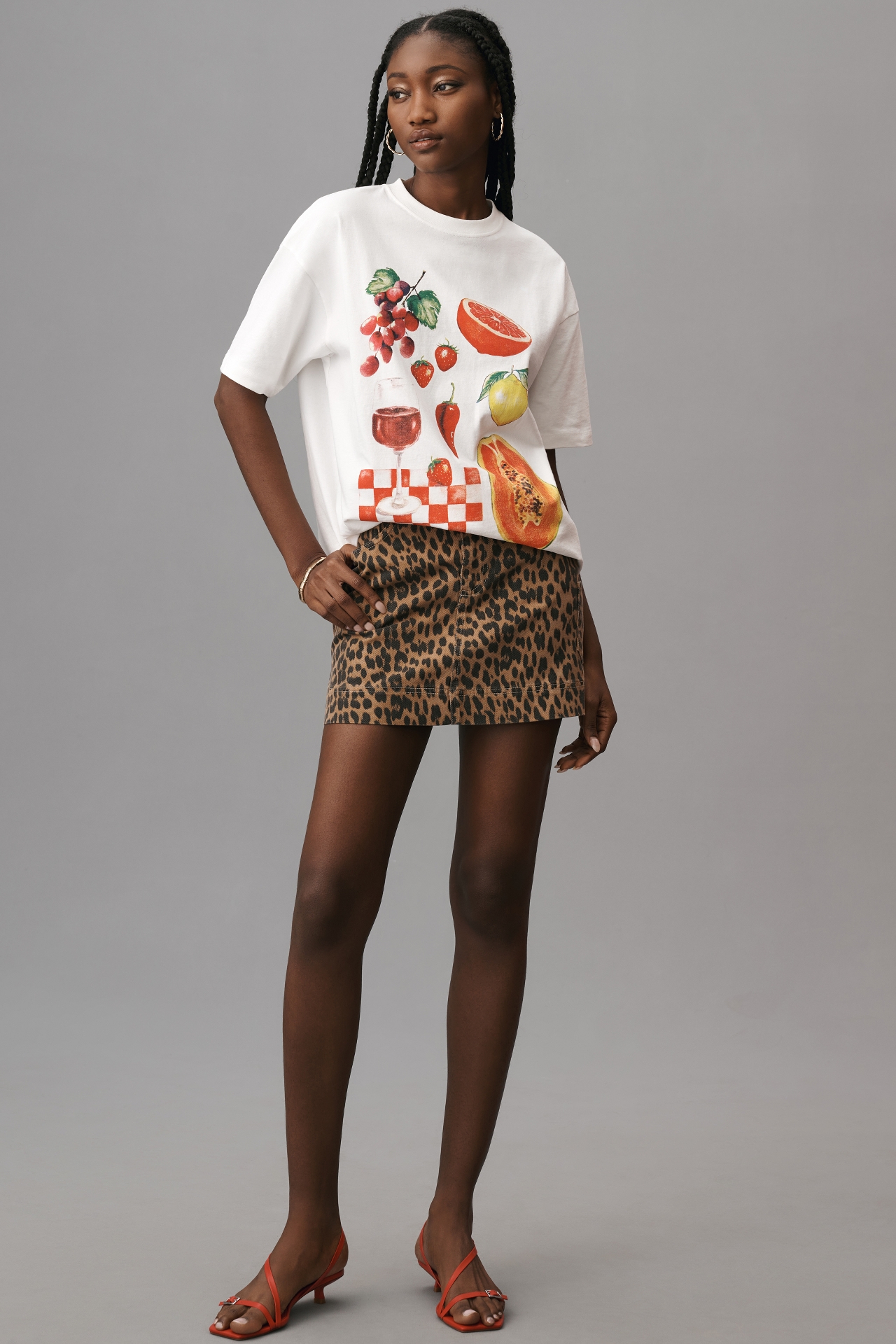 Damson Madder x Anthropologie Fruit Picnic Boyfriend Tee