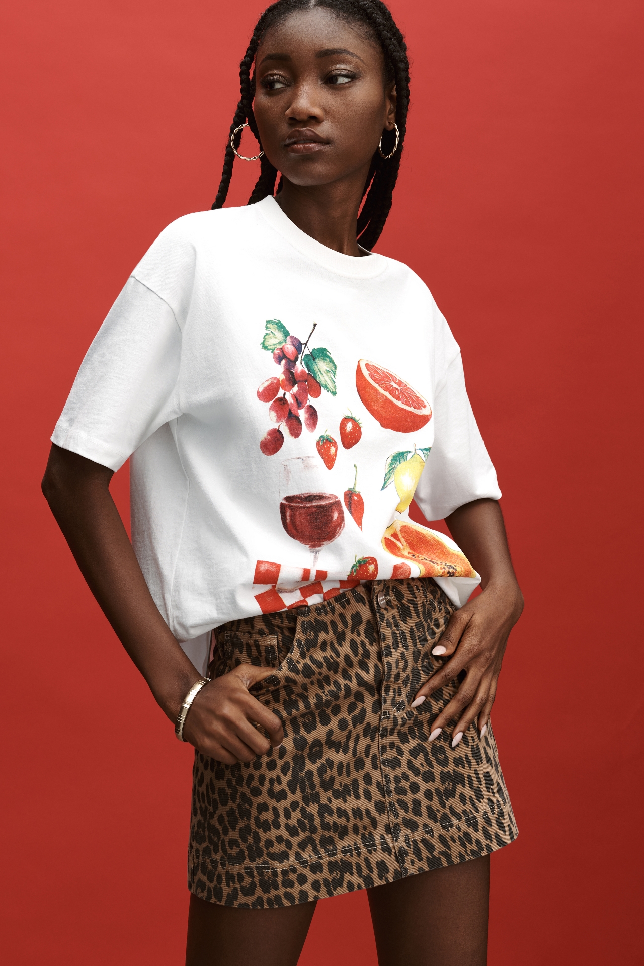 Damson Madder x Anthropologie Fruit Picnic Boyfriend Tee