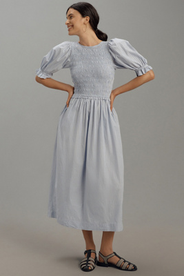 bluebelle midi dress - brown yellow stripe Bluebelle Reversible Midi Dress