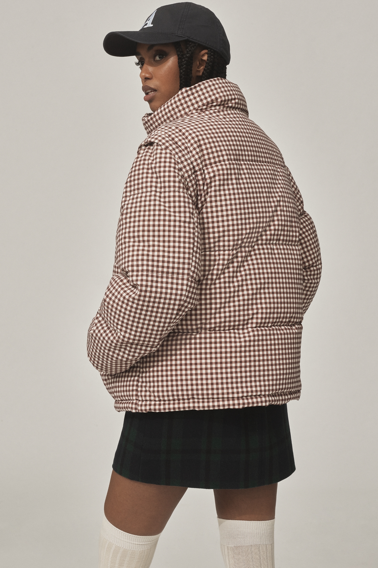 Damson Madder Jennifer Check Puffer Jacket