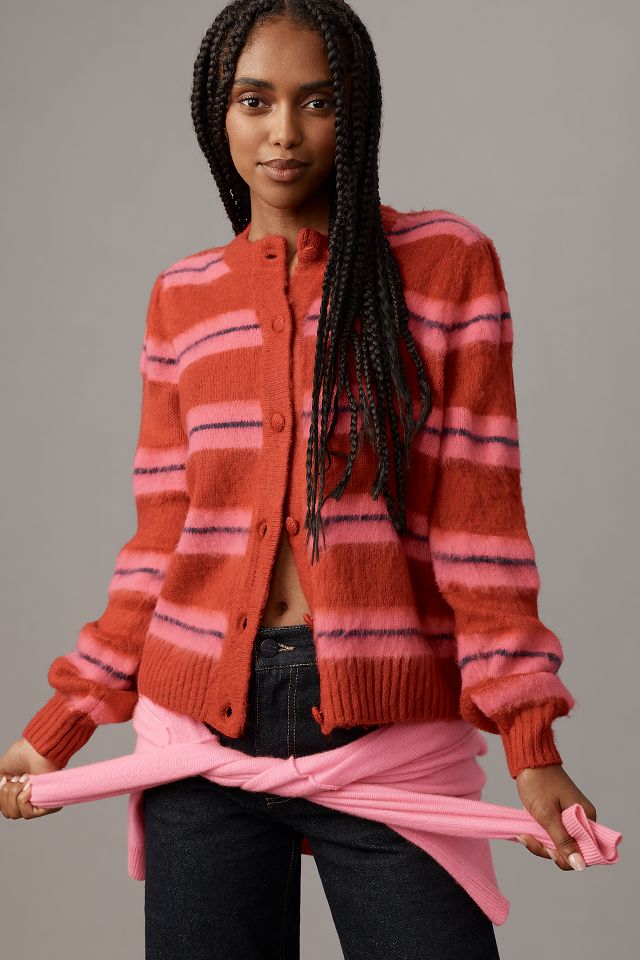 cece stripe cardigan - red & pink stripe – Damson Madder