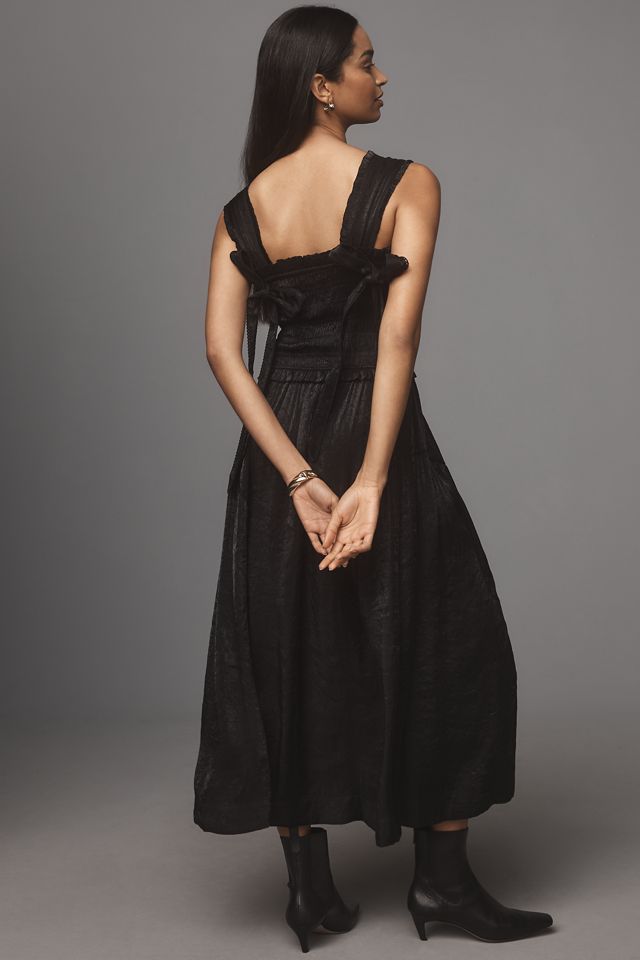 Damson Madder Violet Satin Midi Dress #3