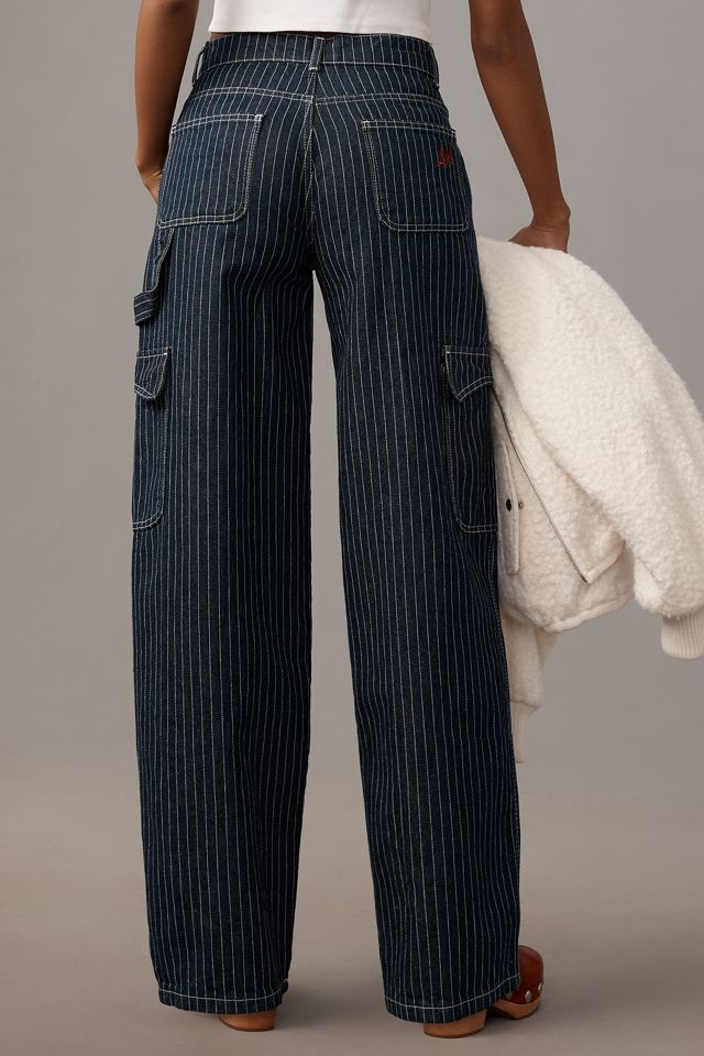 Damson Madder Pinstripe Denim Cargo Pants | Anthropologie
