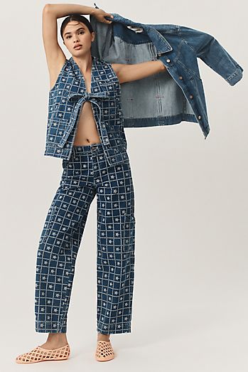 Marimekko Maridenim Unikko Barrel Jeans | Anthropologie Marimekko Maridenim Unikko Barrel Jeans | Anthropologie