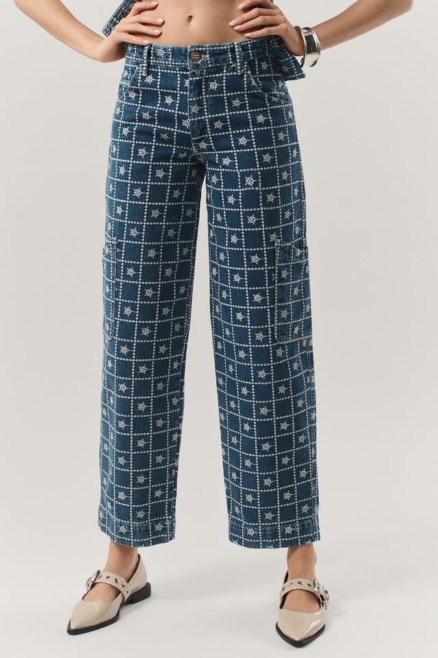Damson Madder Drew Embroidered Cargo Jeans #2