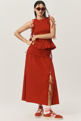 スカート Damson Madder Charlotte Midi Skirt Damson Madder Charlotte Midi Skirt | Anthropologie UK
