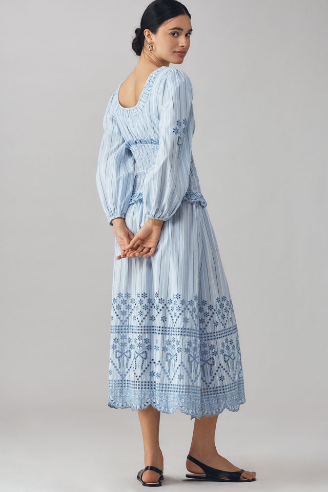 Damson Madder Nola Long-Sleeve Midi Dress #1