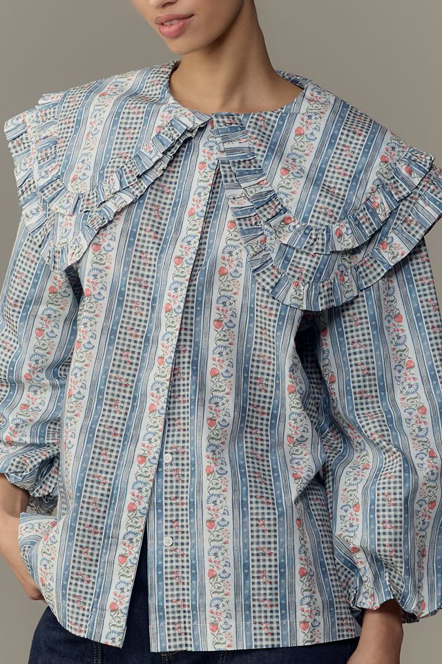 Damson Madder Lois Double Collar Blouse #1