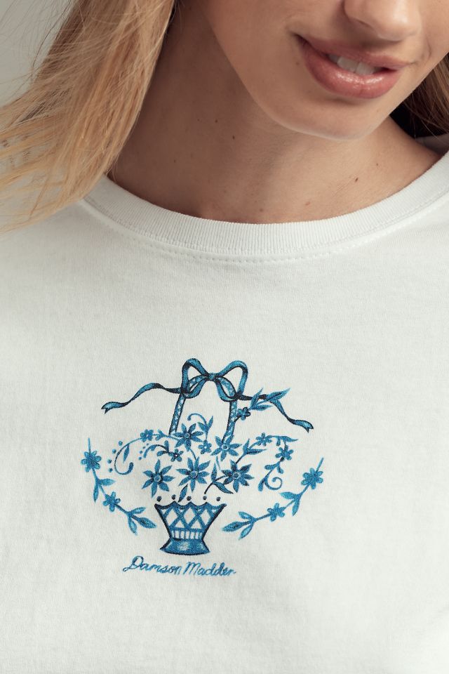 Damson Madder Floral Basket Shrunken Graphic Tee #2