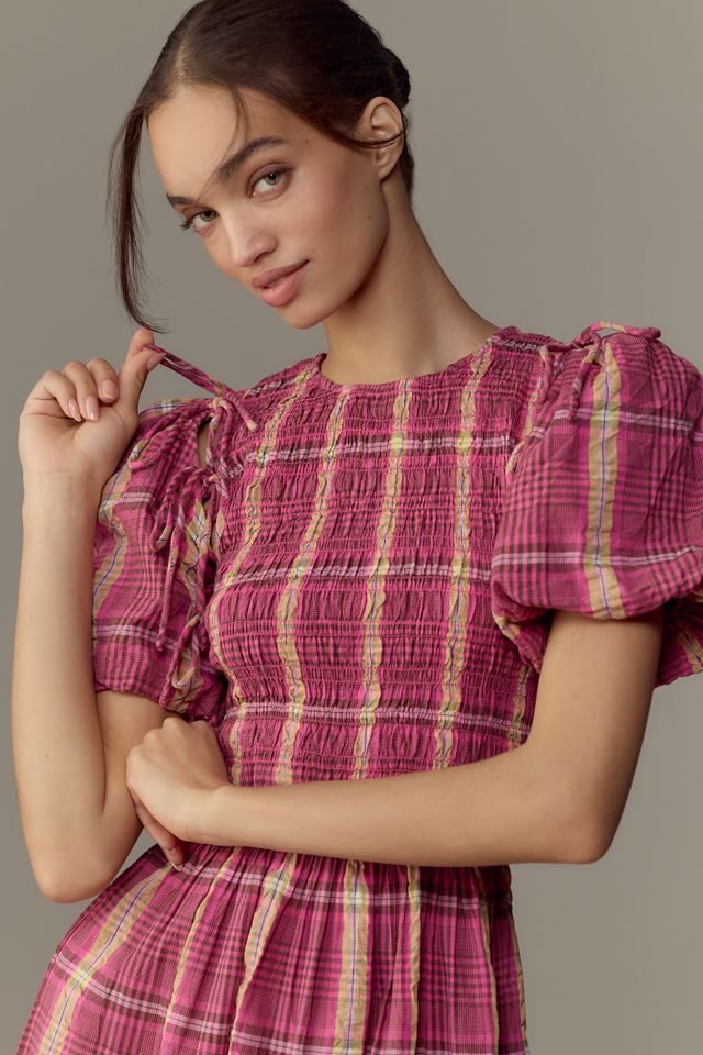 Damson Madder Becca Removable-Sleeve Midi Dress #1