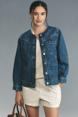 Shop Damson Madder Sunnie Denim Jacket In Blue