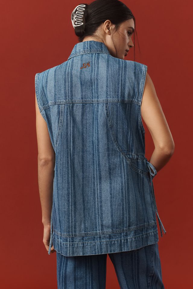 Damson Madder Hera Oversized Denim Gilet #1