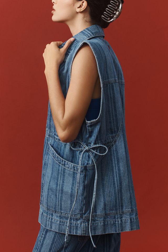 Damson Madder Hera Oversized Denim Gilet #2