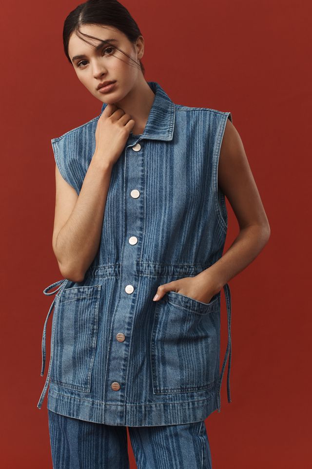 Damson Madder Hera Oversized Denim Gilet #3