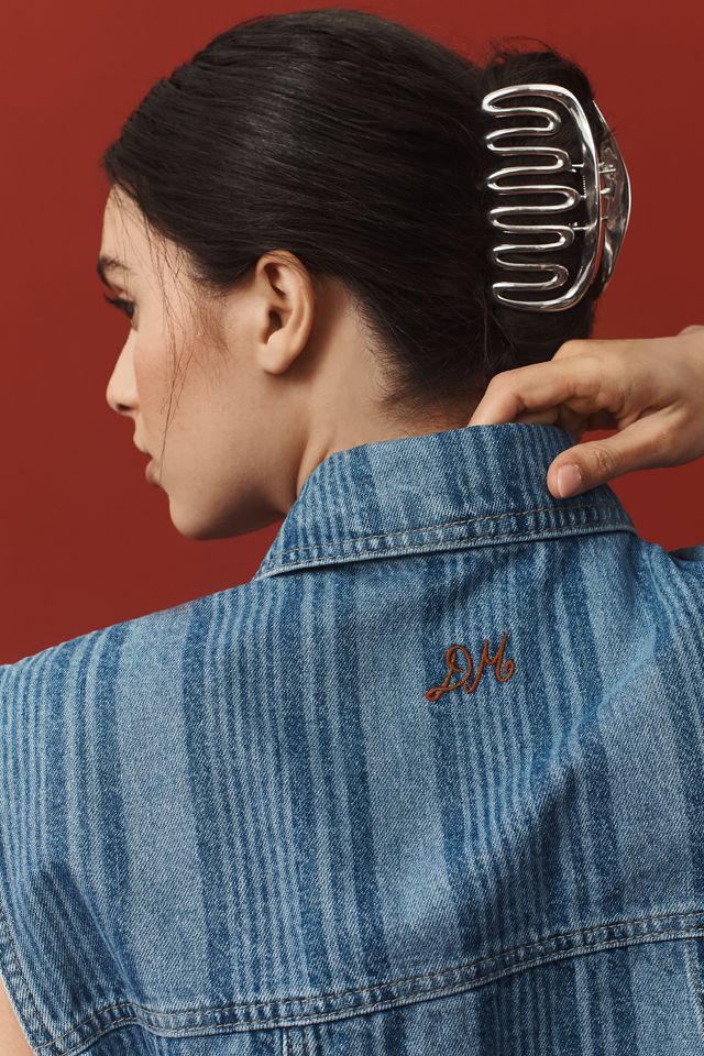 Damson Madder Hera Oversized Denim Gilet #4