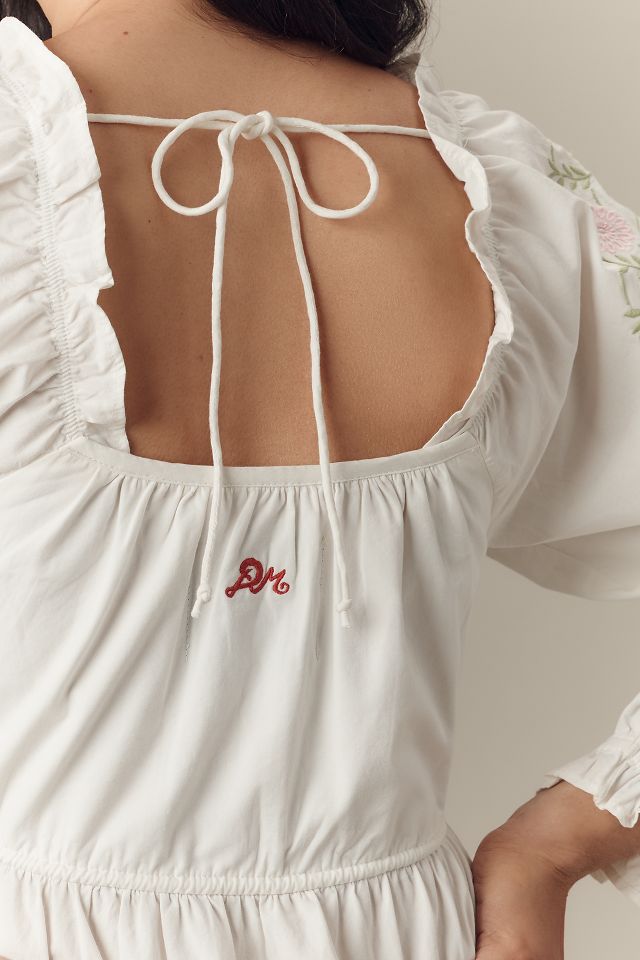 Damson Madder Junia Long-Sleeve Mini Dress | Anthropologie