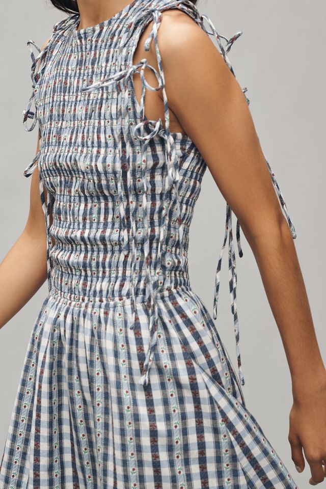 Damson Madder Becca Removable-Sleeve Bubble Mini Dress #3