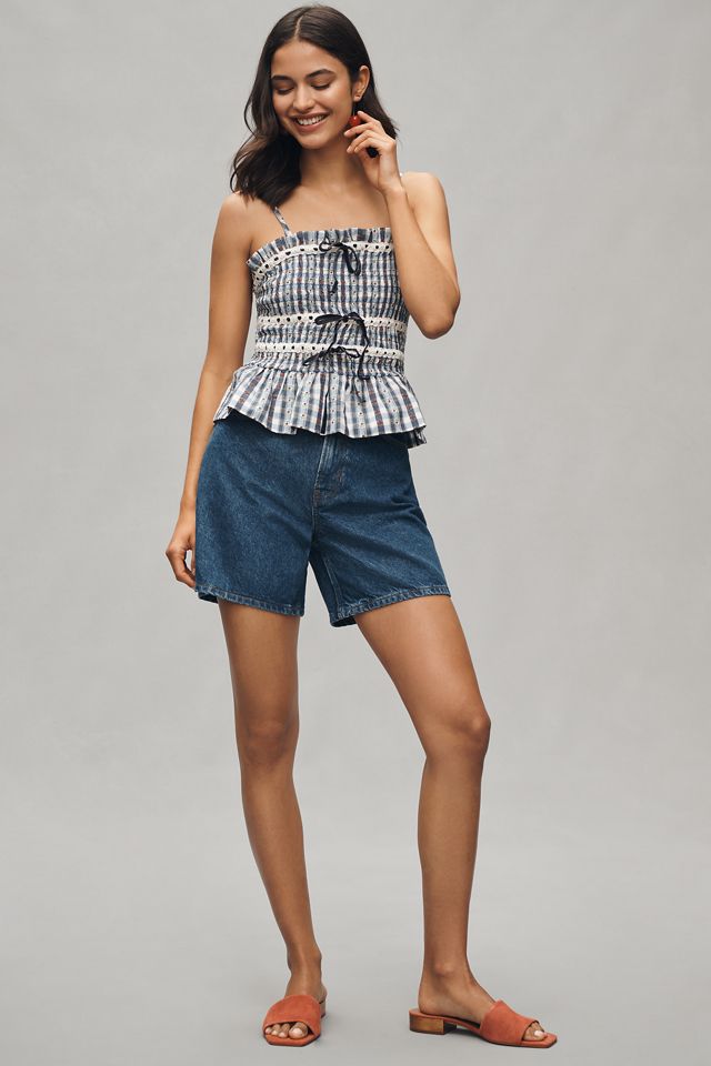 Damson Madder Katya Shirred Gingham Cami #2