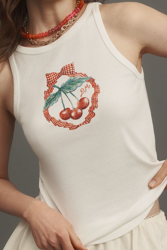 Damson Madder x Anthropologie Cherry Pie Graphic Tank Top #1