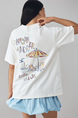 Damson Madder x Anthropologie Costa Del Sol Oversized Graphic Tee product page