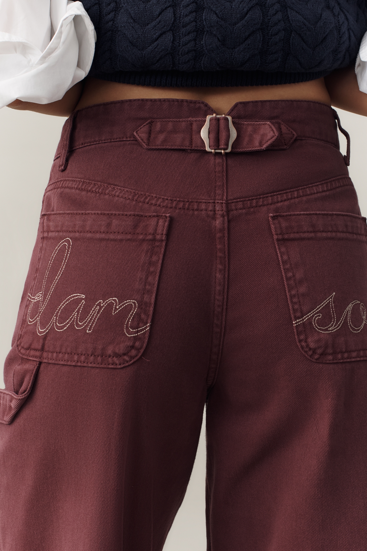Damson Madder Drew Mid-Rise Relaxed Jeans