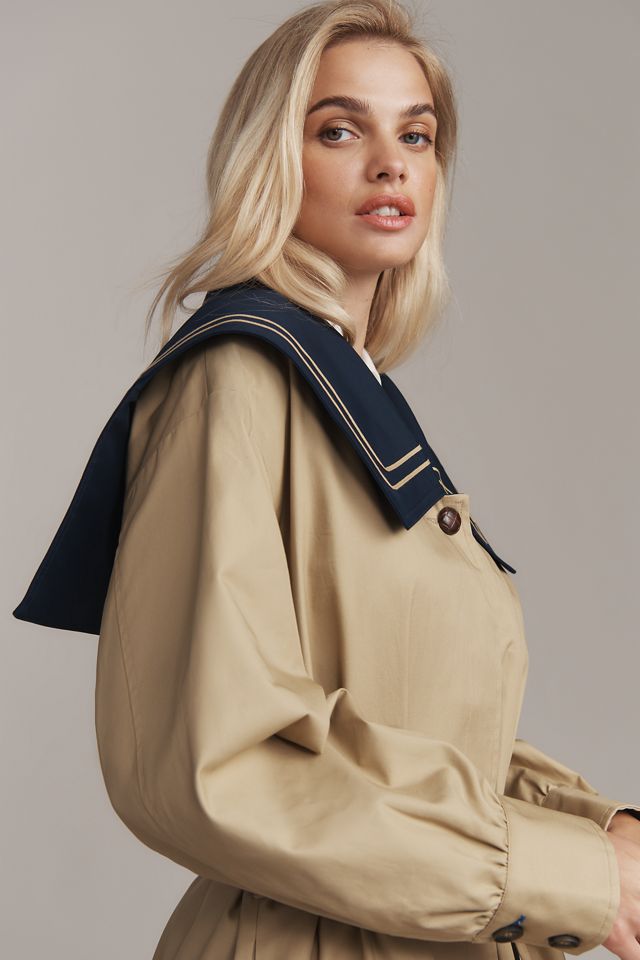 Damson Madder Ella Sailor Trench Coat #4