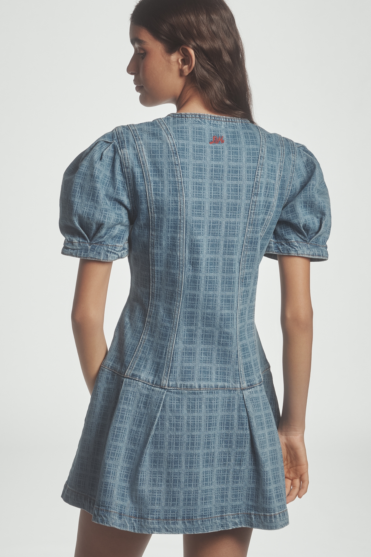 Damson Madder Adeline Puff-Sleeve Mini Dress