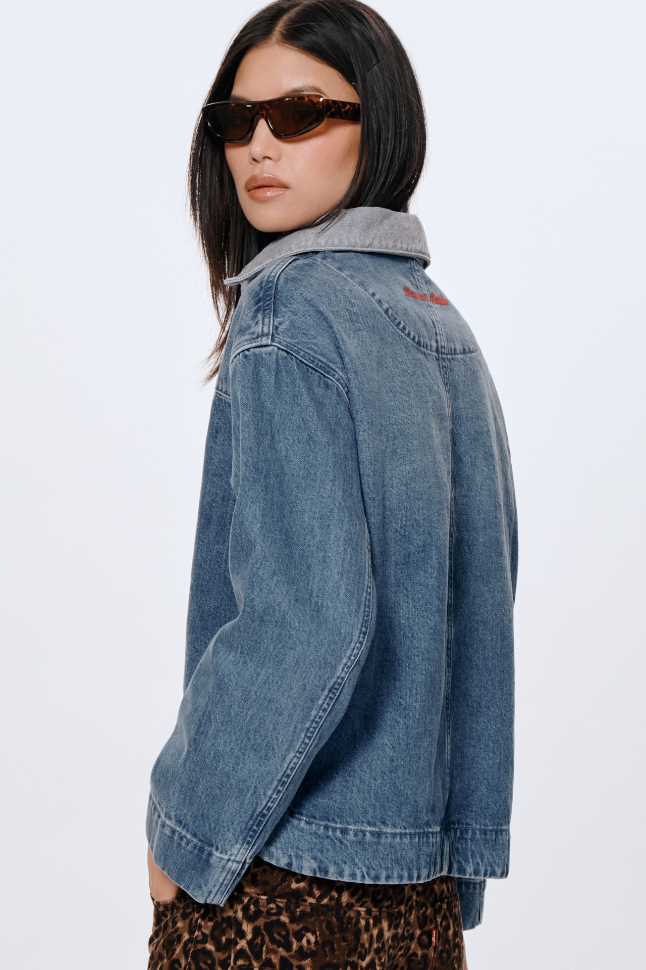 Damson Madder Scarlet Denim Rugby Shirt