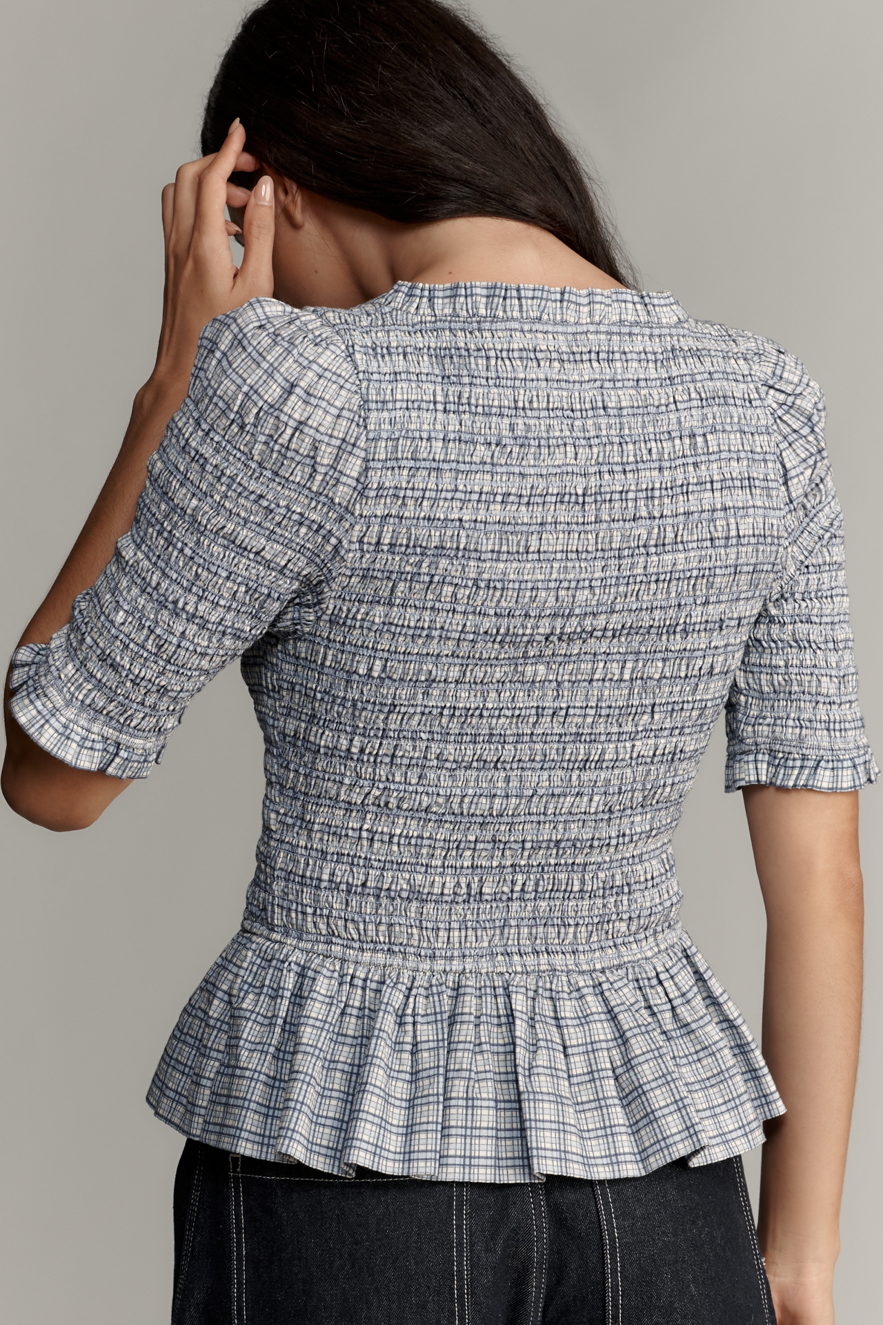 Damson Madder Manish Peplum Blouse