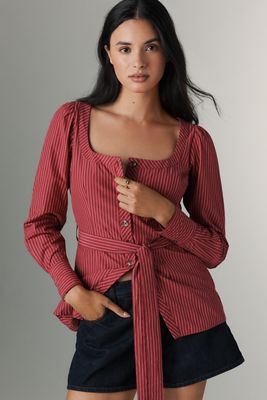 Damson Madder Broderie Sailor Denim Jacket | Anthropologie