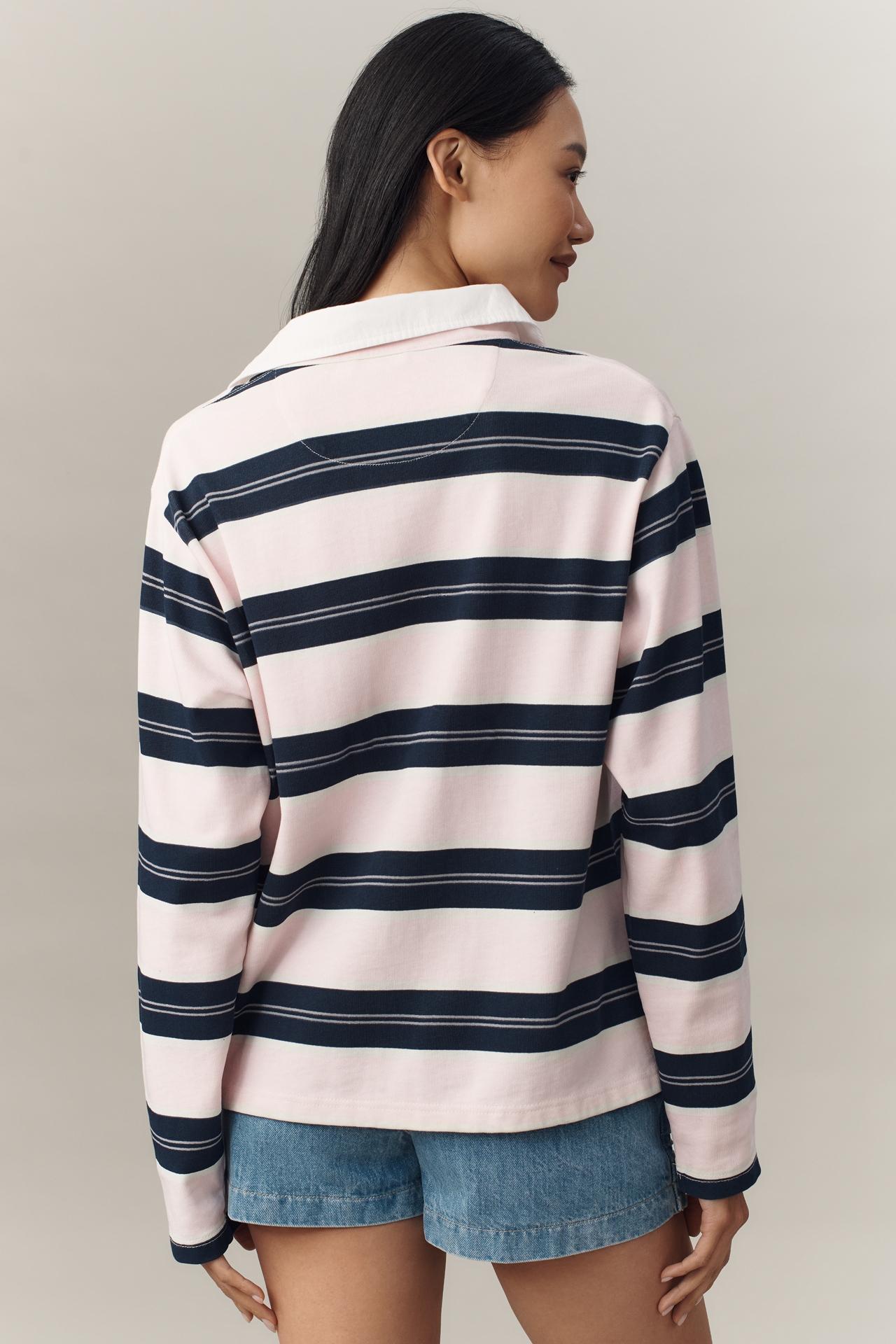 Damson Madder Cassia Shrunken Rugby Shirt