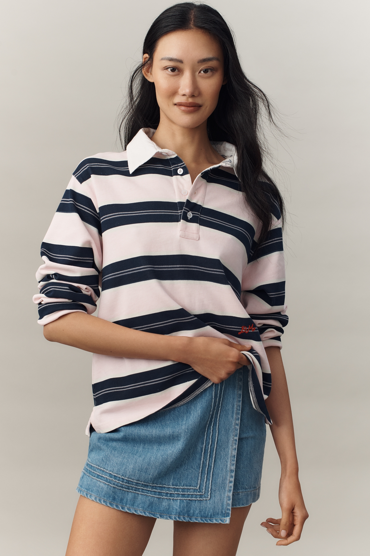 Damson Madder Cassia Shrunken Rugby Shirt