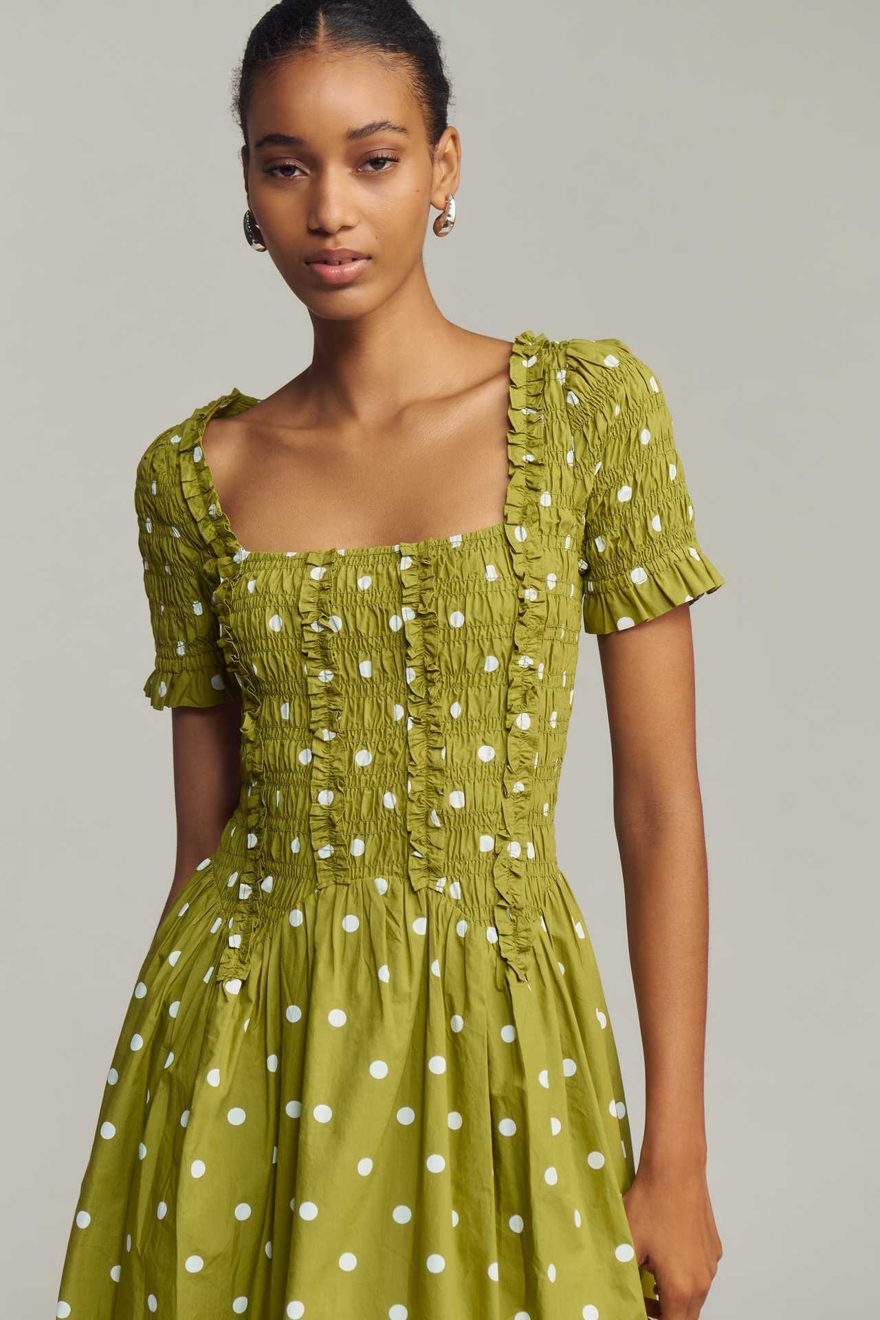 Damson Madder Raphaela Shirred Maxi Dress