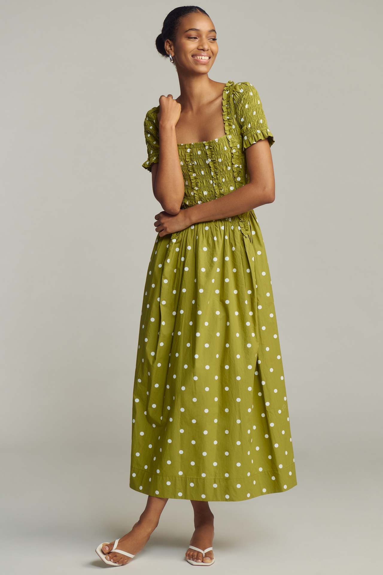 Damson Madder Raphaela Shirred Maxi Dress