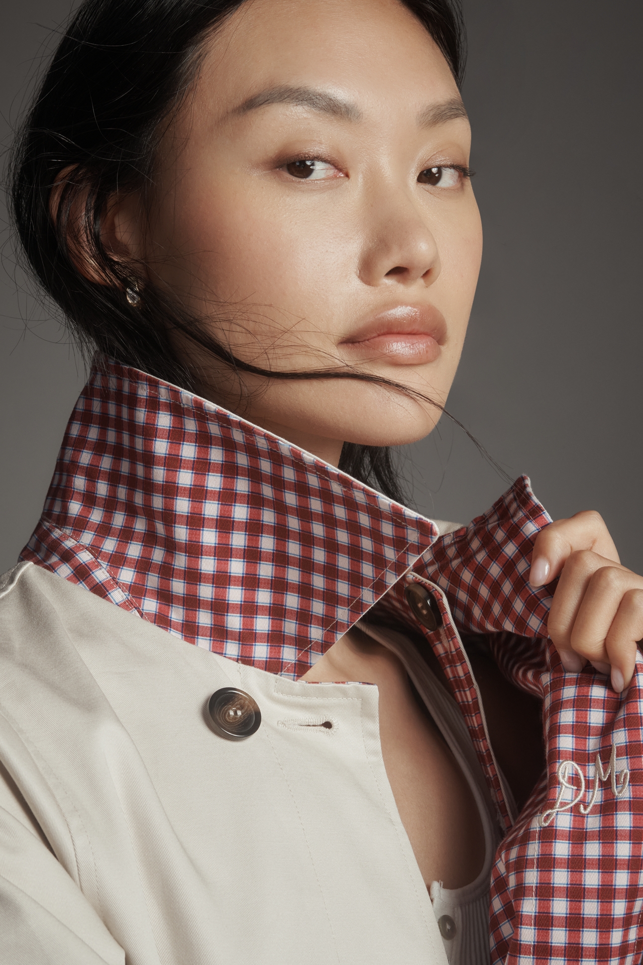 Damson Madder Mercedes Bow Reversible Trench Coat