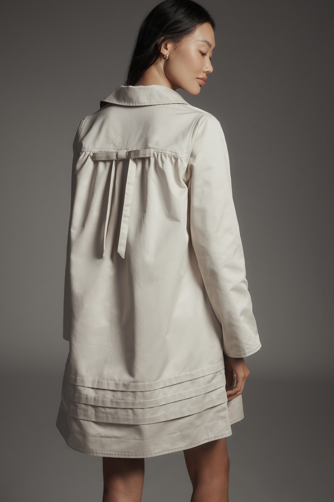 Damson Madder Mercedes Bow Reversible Trench Coat