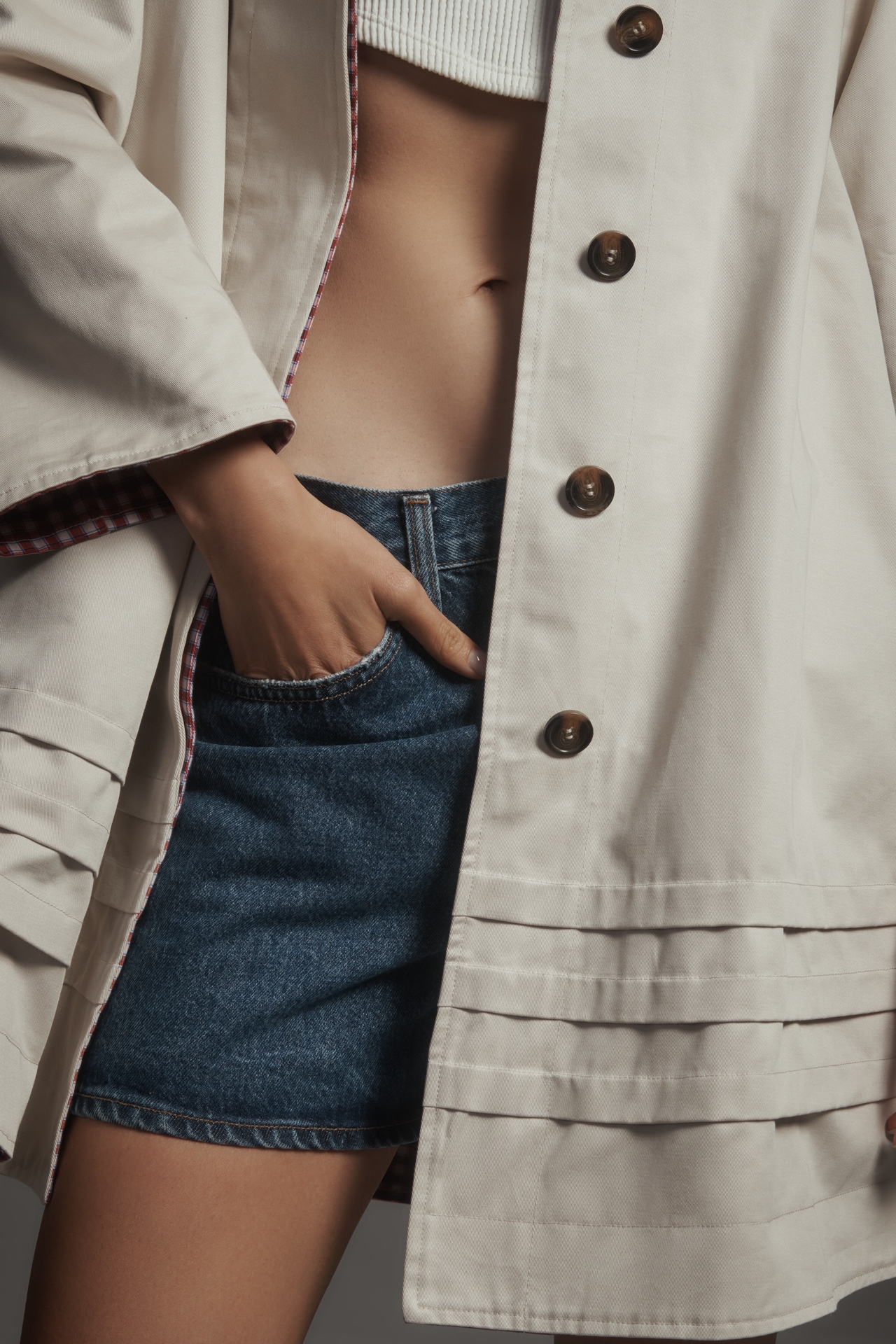 Damson Madder Mercedes Bow Reversible Trench Coat