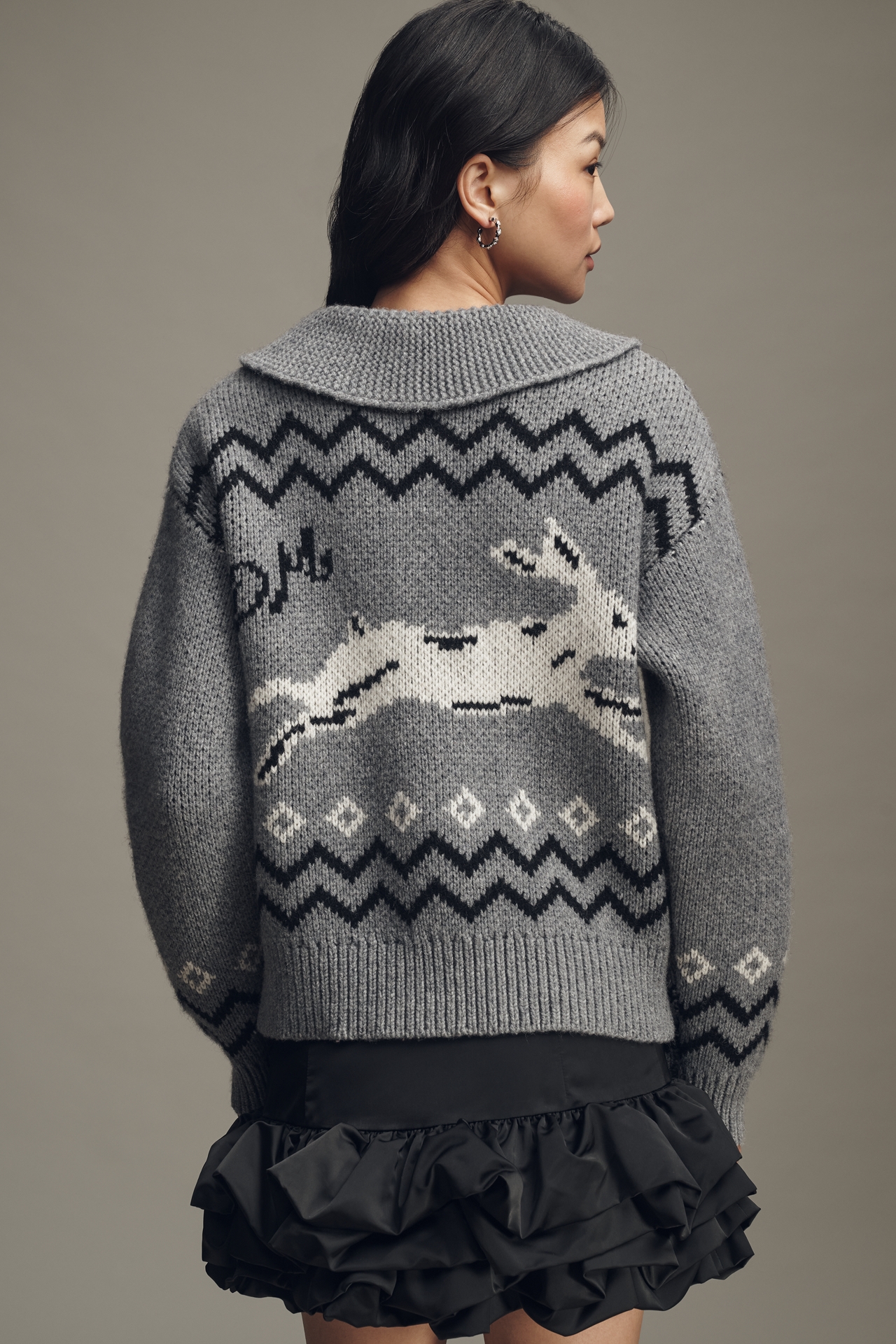 Damson Madder Cecily Wool Cardigan Sweater